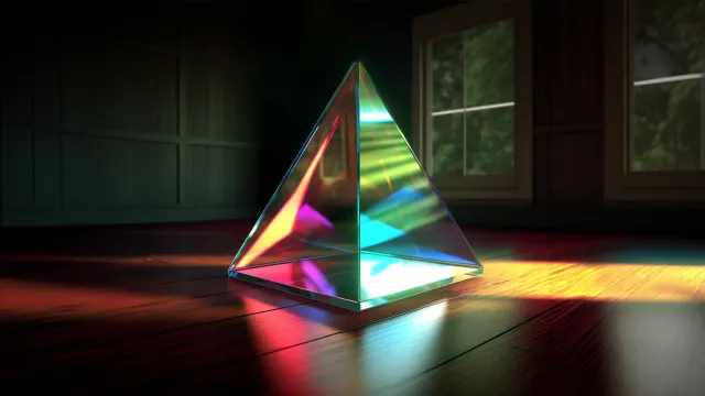 Triangular Prism placed in the center